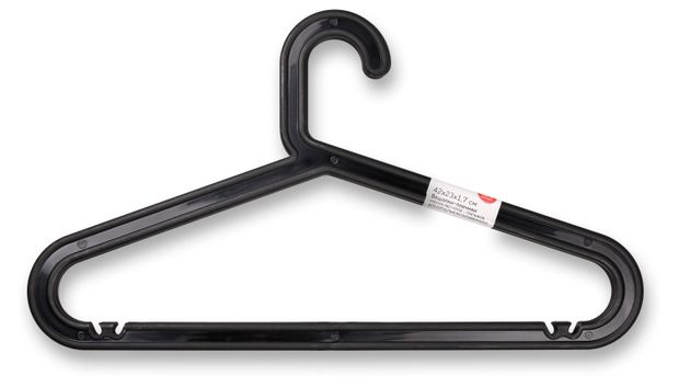 Набор вешалок-плечиков Actuel из пластика черные, 4 шт