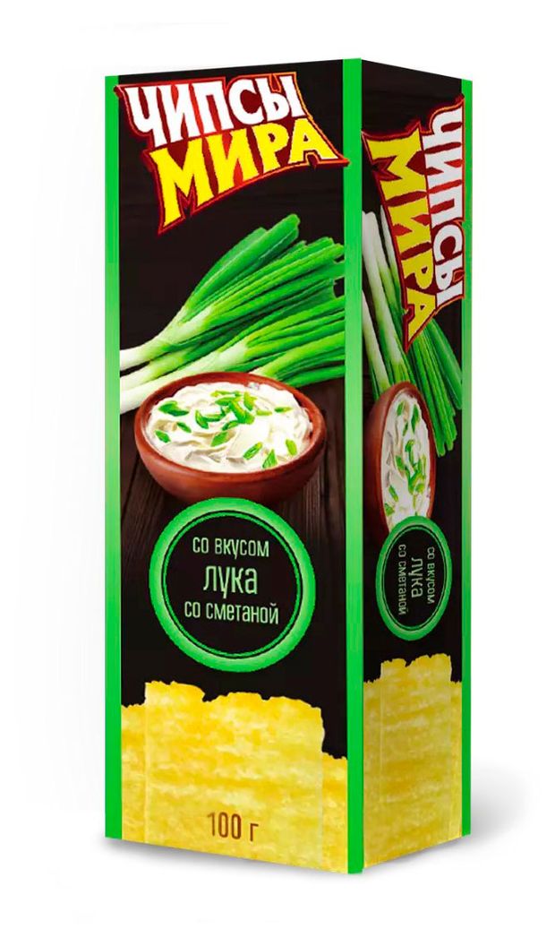 Чипсы картофельные Мира со вкусом лука со сметаной 100 г 83₽
