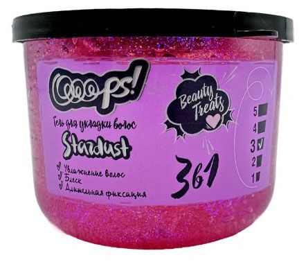 Гель для укладки волос Ooops! Розовые блестки, 125 мл