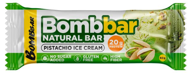 Батончик протеиновый Bombbar Фисташковый пломбир, 60 г