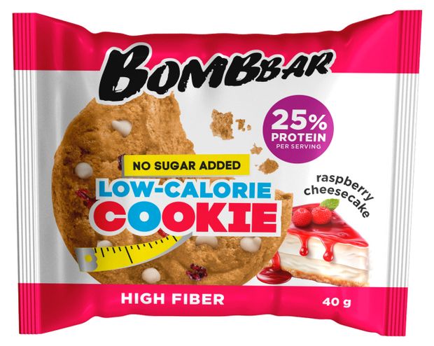 Печенье протеиновое Bombbar Малиновый чизкейк 40 г 140₽