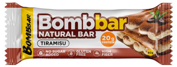 Батончик протеиновый Bombbar Тирамису 60 г 150₽