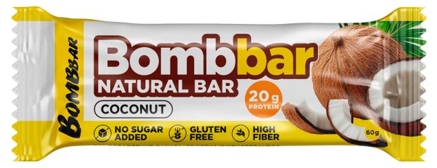 Батончик протеиновый Bombbar Кокос, 60 г