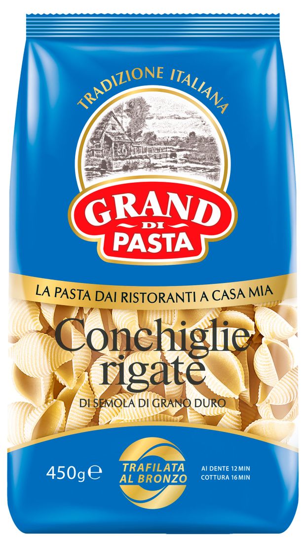 Макаронные изделия Grand di Pasta Conchiglie rigate, 450 г
