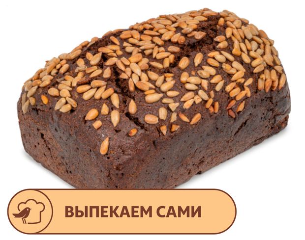 Хлеб АШАН Бородинский заварной с семечками 360 г 75₽