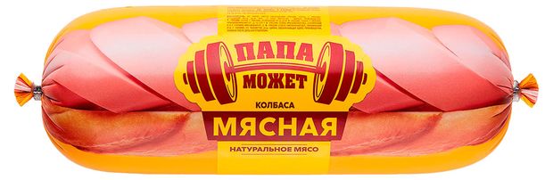Колбасные изделия  Ашан Колбаса вареная Папа может Мясная, ~ 1,5 кг