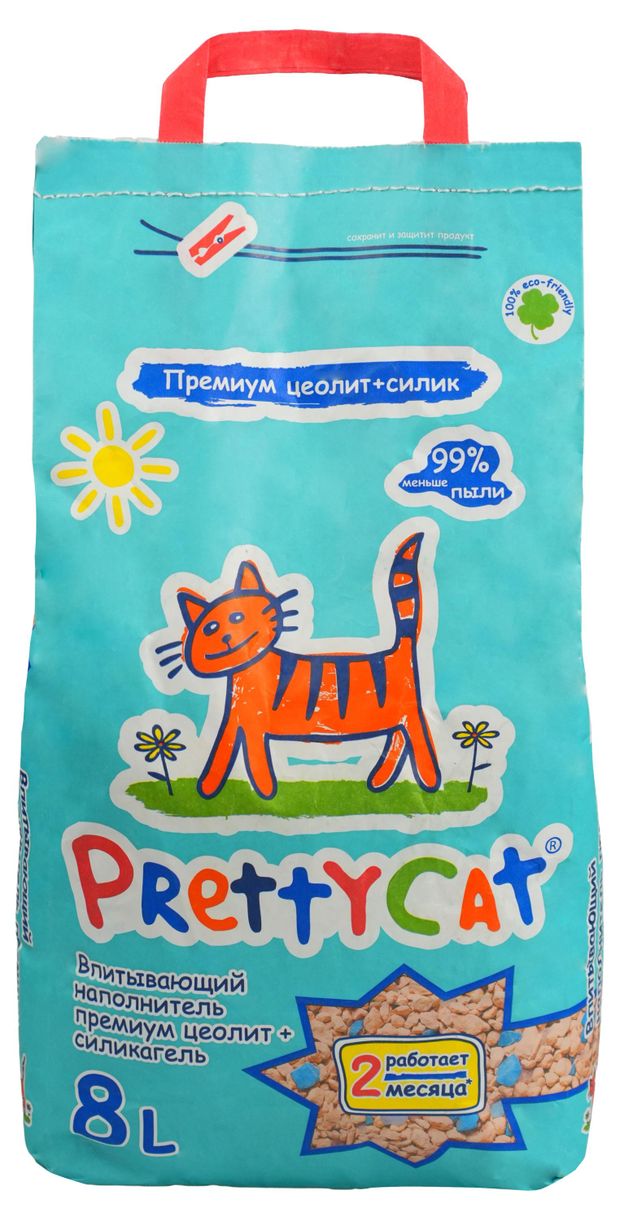 Наполнитель для кошачьего туалета PrettyCat Premium впитывающий, 8 л