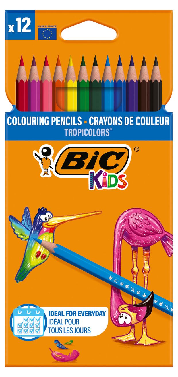 Цветные карандаши BIC Kids Tropicolors 12 цветов 270₽