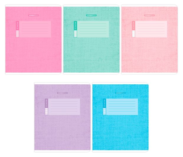 Тетрадь Academy Style в крупную клетку А5 12 л, 1 шт в ассортименте