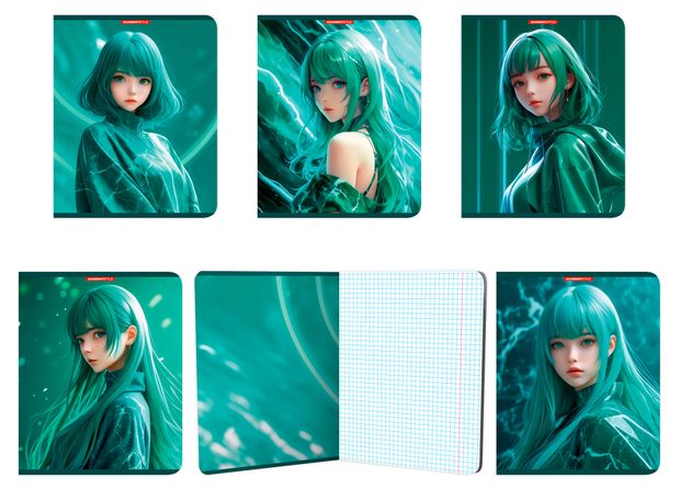 Тетрадь Academy Style Аниме девушки в клетку А5 48 л 1 шт в ассортименте 90₽