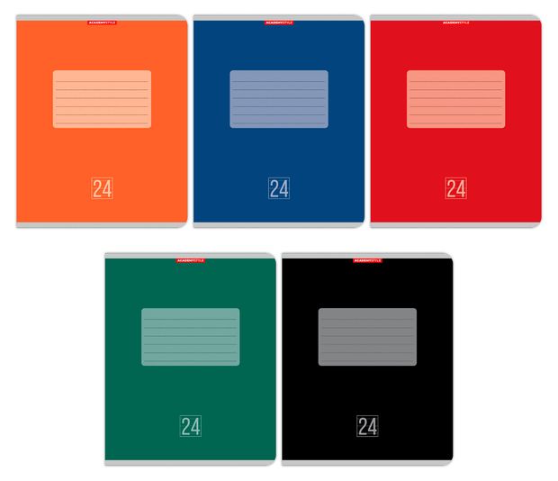 Тетрадь Academy Style в линейку А5 24 л, 1 шт в ассортименте