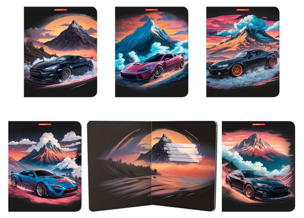 Тетрадь Academy Style Машины в клетку А5 48 л, 1 шт в ассортименте