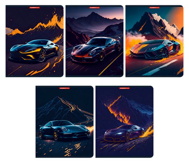 Тетрадь Academy Style Машины в клетку А5 48 л, 1 шт в ассортименте