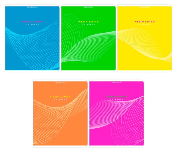 Тетрадь Academy Style Неон в клетку А5 48 л, 1 шт в ассортименте