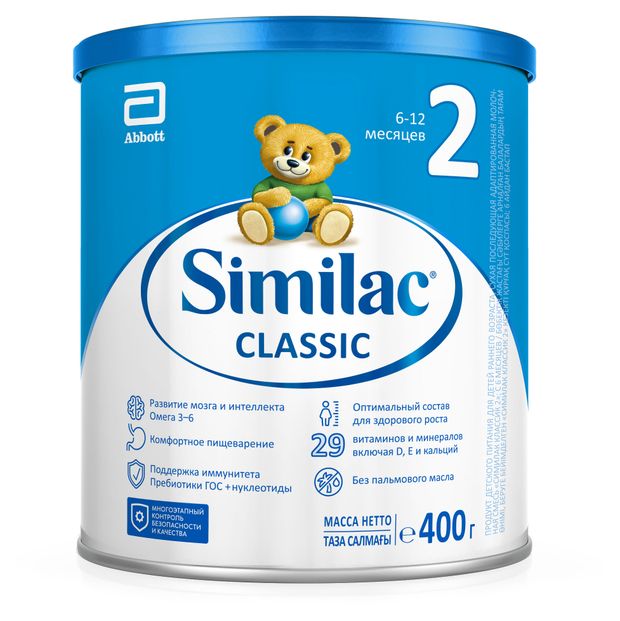 Смесь сухая Similac Classic 2 для детей от 6 до 12 месяцев, 400 г