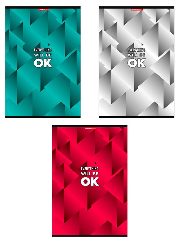 Тетрадь Academy Style в клетку А4 80 л, 1 шт в ассортименте