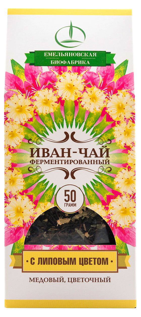 Чай травяной Емельяновская Биофабрика Иван-чай с липовым цветом, 50 г