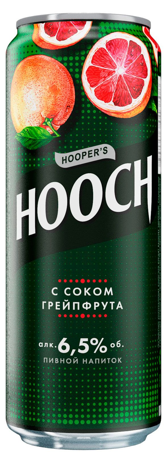 Напиток пивной Hooch Супер с соком грейпфрута пастеризованный 6,5%, 450 мл