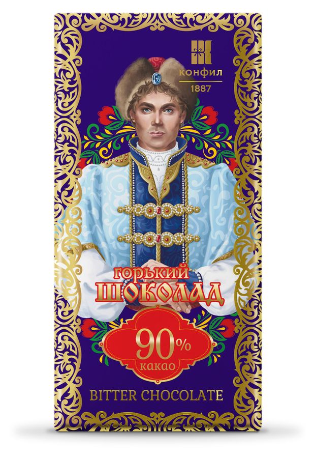 Шоколад горький Конфил 90%, 100 г
