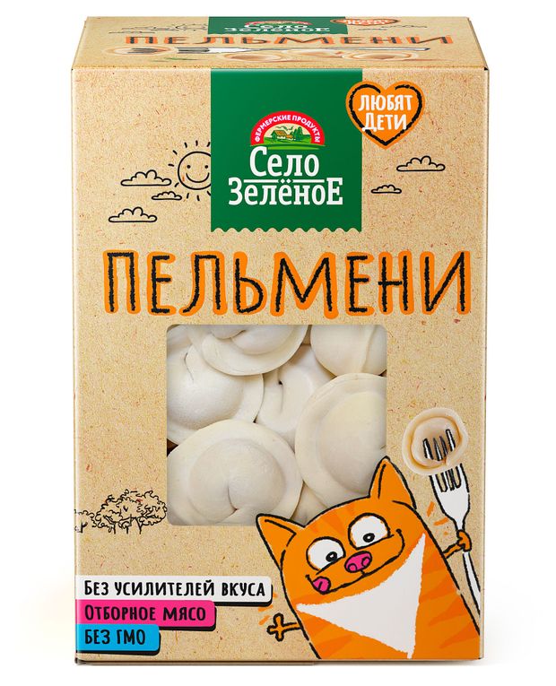 Пельмени Село Зеленое Сочные со сливочным маслом, 400 г