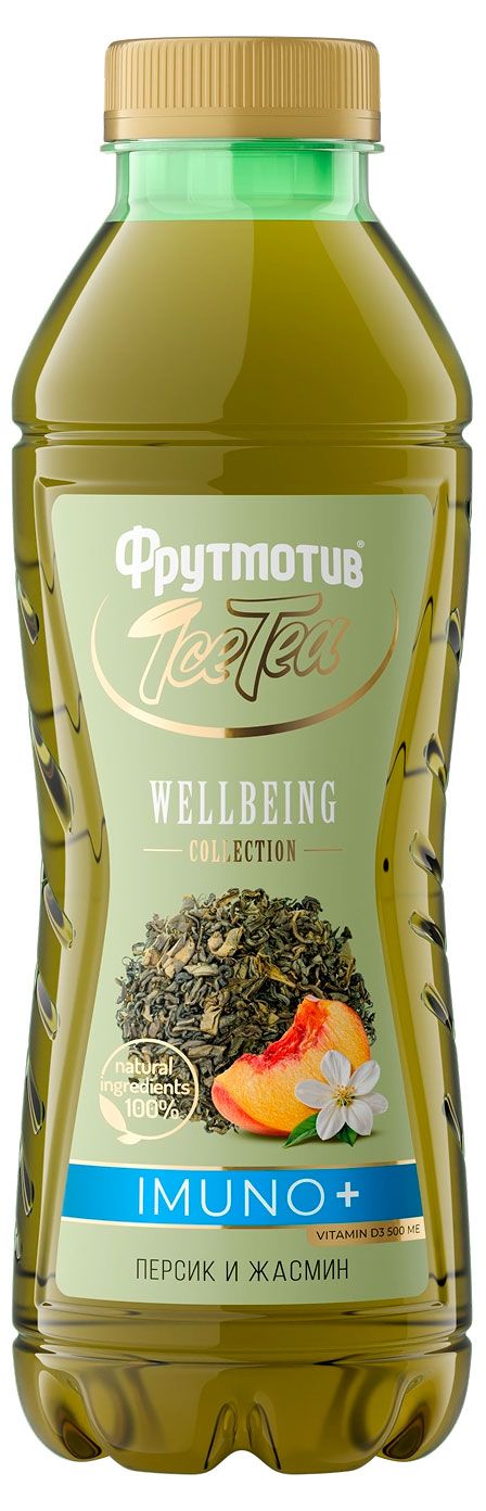 Чай зеленый Фрутмотив Icetea персик и жасмин, 500 мл