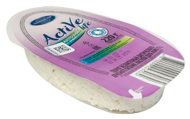 Творог Active Life безлактозный 5% БЗМЖ Беларусь, 220 г