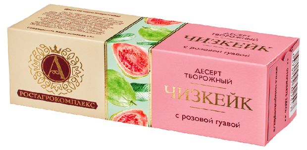 Десерт творожный А.Ростагрокомплекс Чизкейк с розовой гуавой 15% БЗМЖ, 40 г