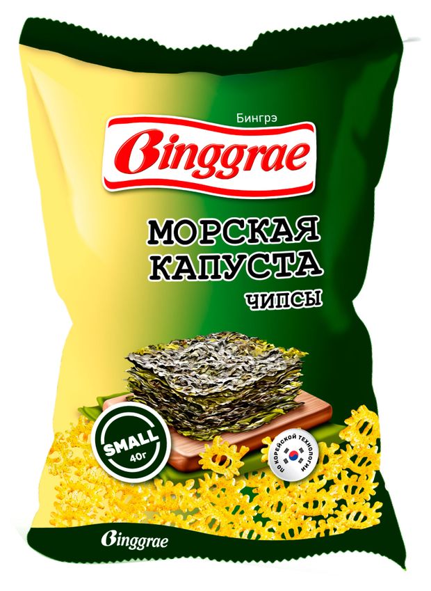 Чипсы Binggrae морская капуста, 40 г