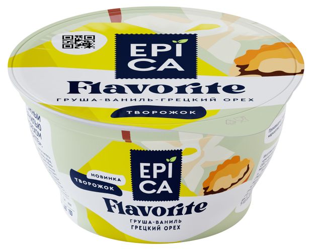 Десерт творожный EPICA Flavorite груша-ваниль-грецкий орех 8%, 130 г