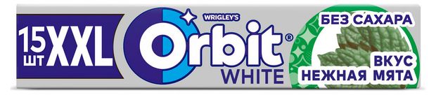 Резинка жевательная Orbit XXL Нежная мята без сахара, 20,4 г