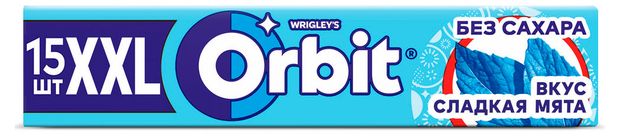 Резинка жевательная Orbit XXL Сладкая мята без сахара, 20,4 г