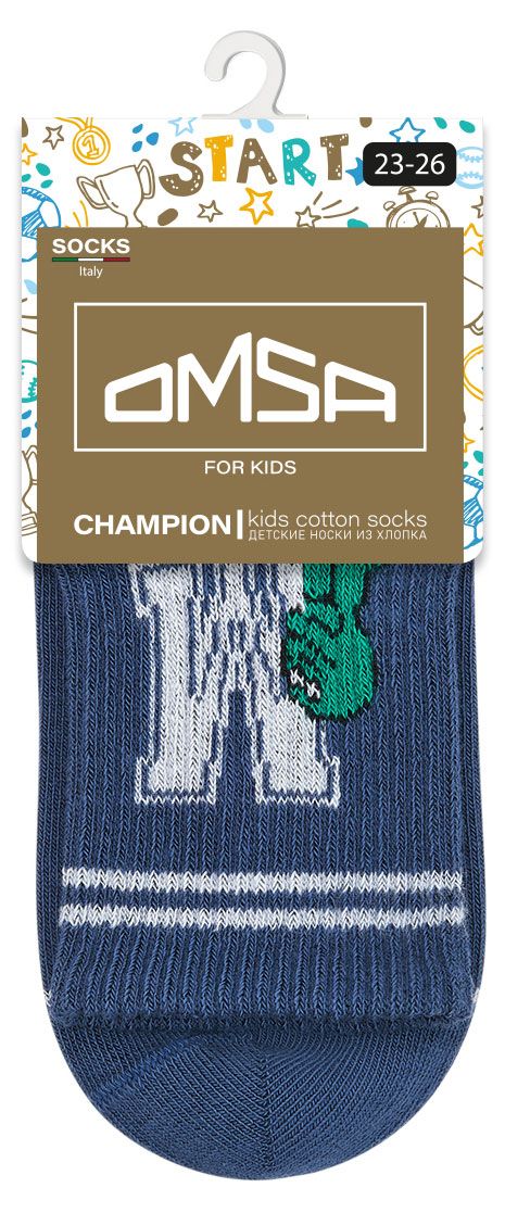 Носки детские Omsa kids Calzino с буквами на резинке Jeans, р. 27-30