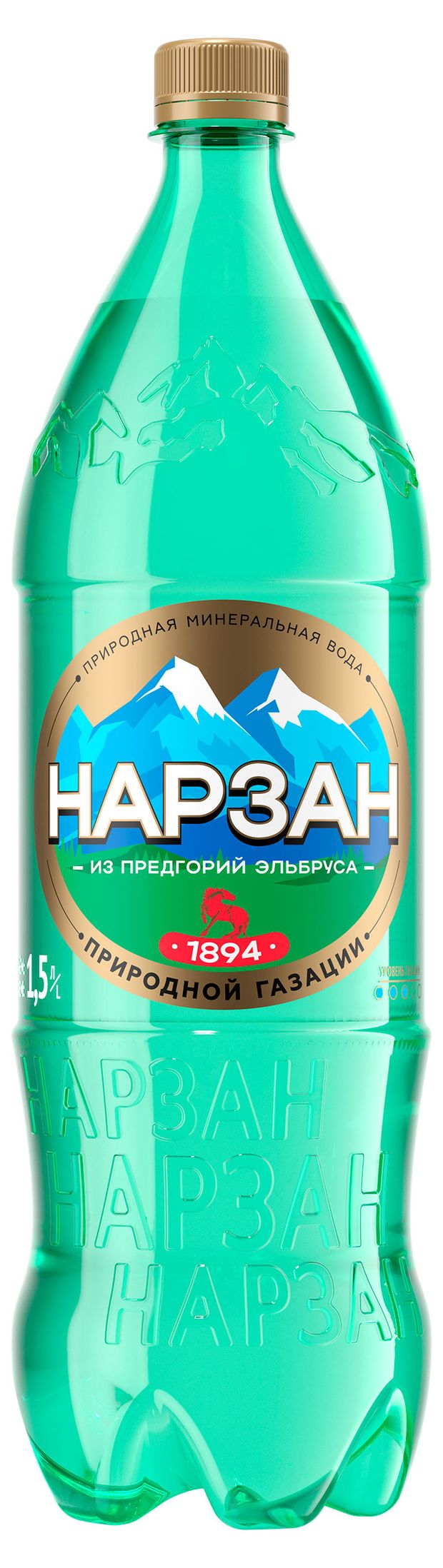 Вода минеральная Нарзан лечебно-столовая газированная, 1,5 л