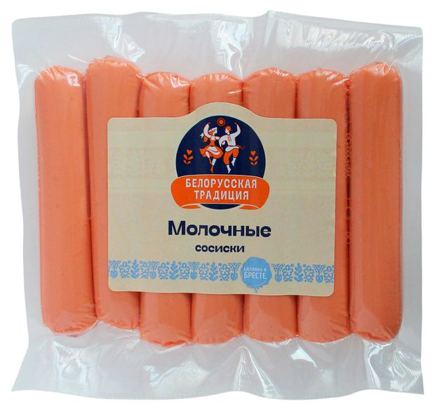 Сосиски вареные Белорусская традиция молочные, 350 г