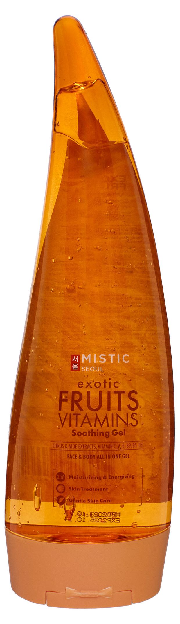 Гель для лица Mistic успокаивающий с экстрактами фруктов и витаминами, 250 мл