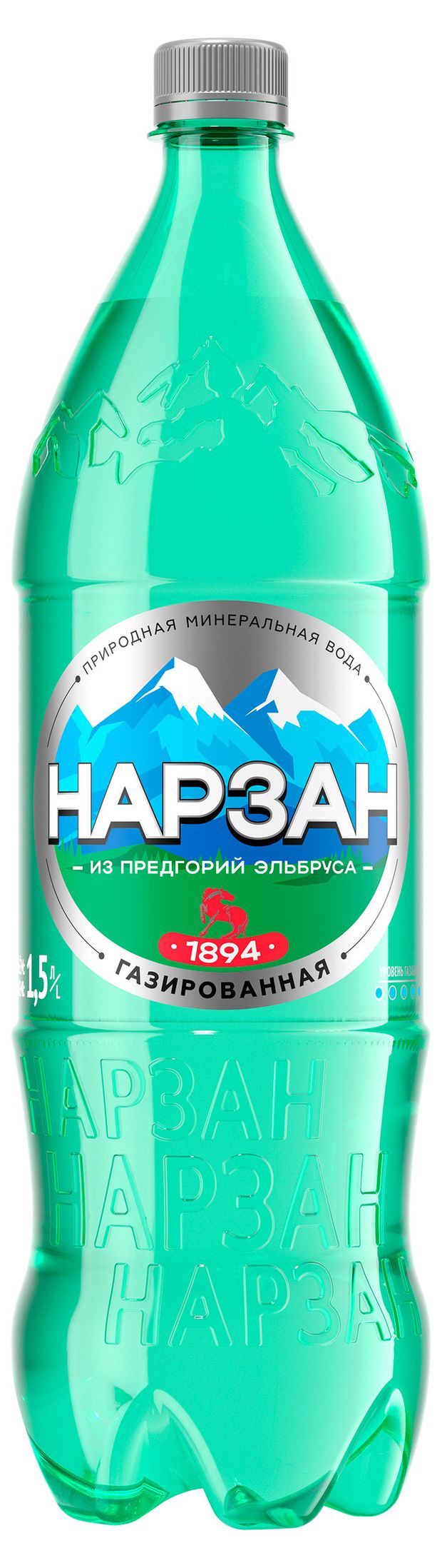 Вода минеральная Нарзан газированная, 1,5 л