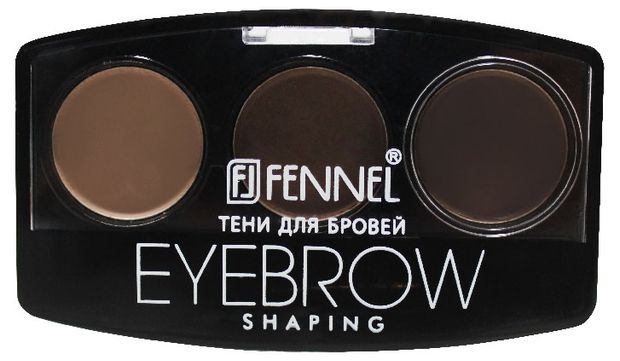 Тени для бровей Fennel 3-х цветные, 6 г