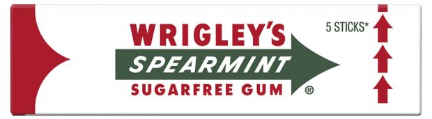 Резинка жевательная Wrigley's Spearmint с ароматом мяты без сахара, 13 г