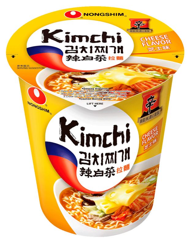 Лапша быстрого приготовления Nongshim Кимчи Рамен с сырным вкусом, 70 г