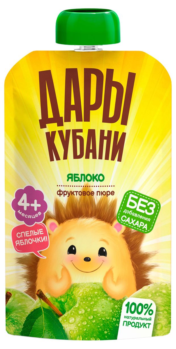 Пюре фруктовое Дары Кубани яблоко с 4 мес., 90 мл