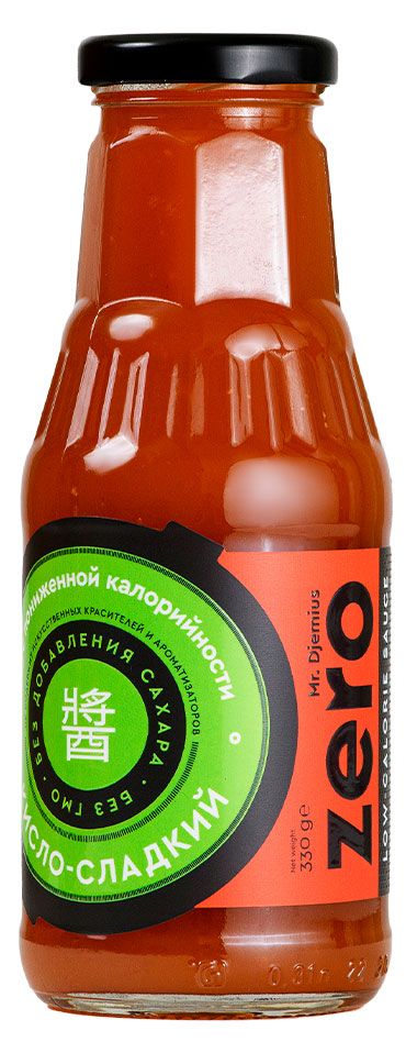 Соус кулинарный Mr. Djemius Zero Кисло-сладкий без добавления сахара охлажденный, 330 г