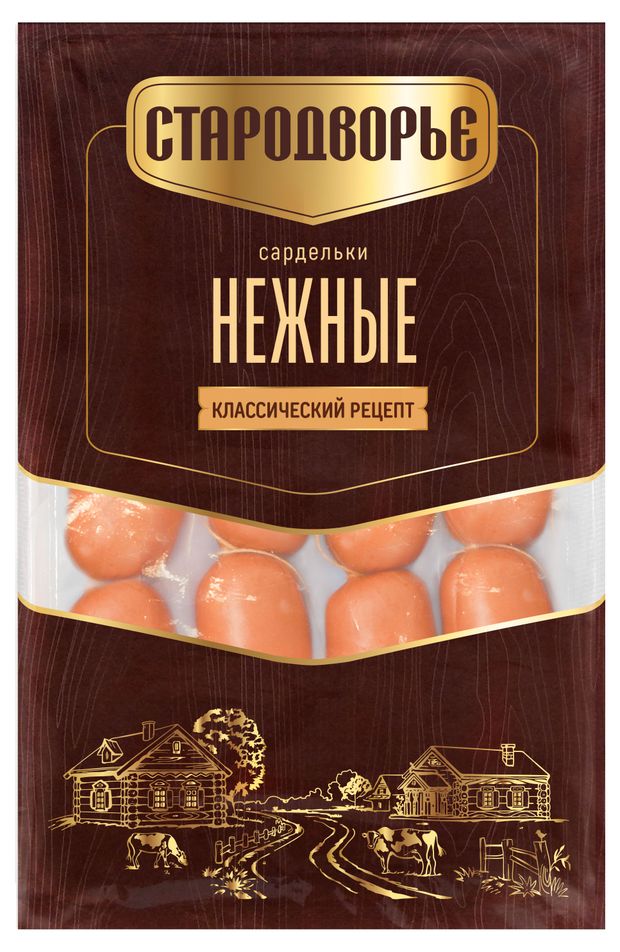 Сардельки Стародворье Нежные с добавлением куриного филе без сои 14 кг 364₽