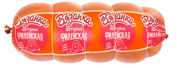 Колбасные изделия  Ашан Ветчина вареная Вязанка Филейская, ~ 1,4 кг