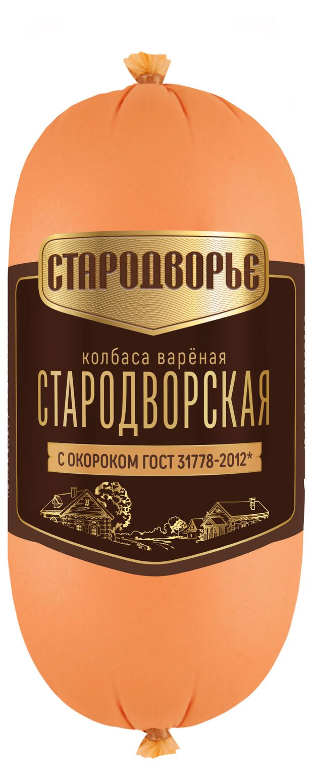 Колбаса вареная Стародворье Стародворская с окороком 400 г 287₽