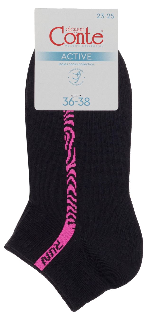 Носки женские Conte Elegant Active укороченные черные, р.23-25