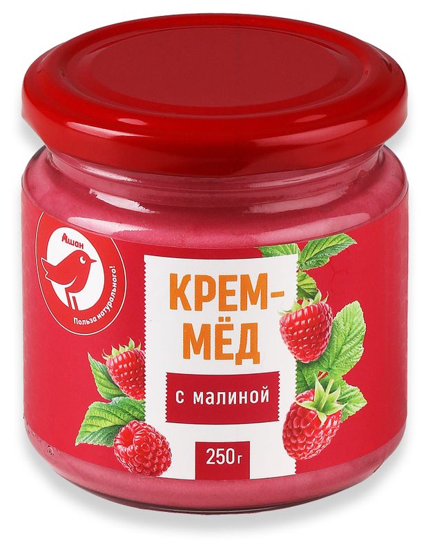 Крем-мед АШАН Красная птица с малиной, 250 г