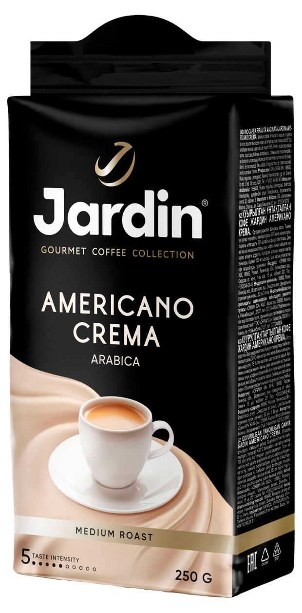   Ашан Кофе молотый Jardin Americano Crema жареный, 250 г