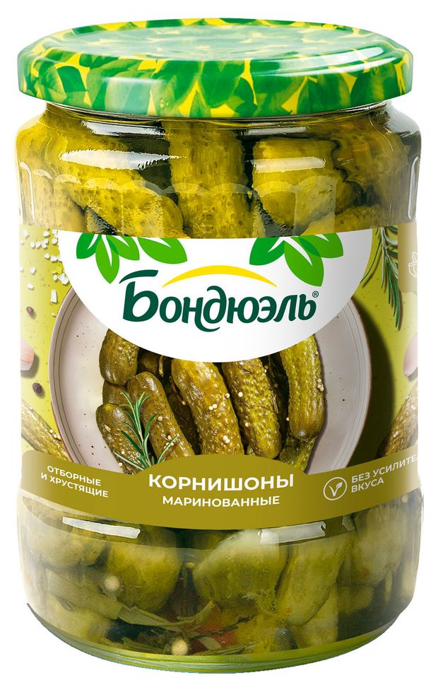 Бакалея  Ашан Огурцы Бондюэль маринованные, 680 г