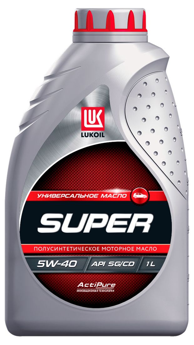 Масло моторное Лукойл Super Полусинтетическое всесезонное 5w40 1 л 427₽