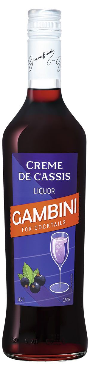 Ликер десертный Gambini crme de cassis Россия, 0,7 л